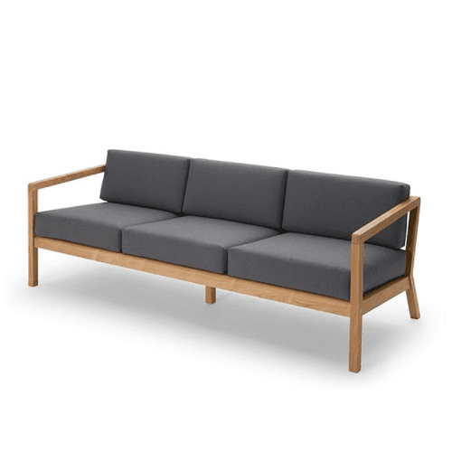 Image showing the Virkelyst Outdoor 3 Seater Sofa, Charcoal product.