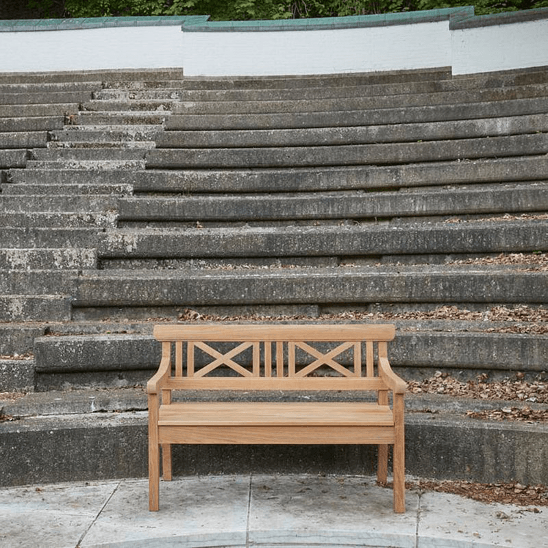 Drachmann Bench, W129 x D58 x H86cm, Teak