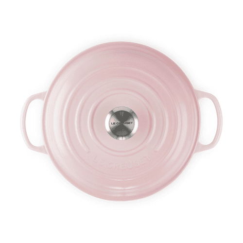 Image showing the Signature Cast Iron Shallow Casserole, 30cm, Shell Pink product.