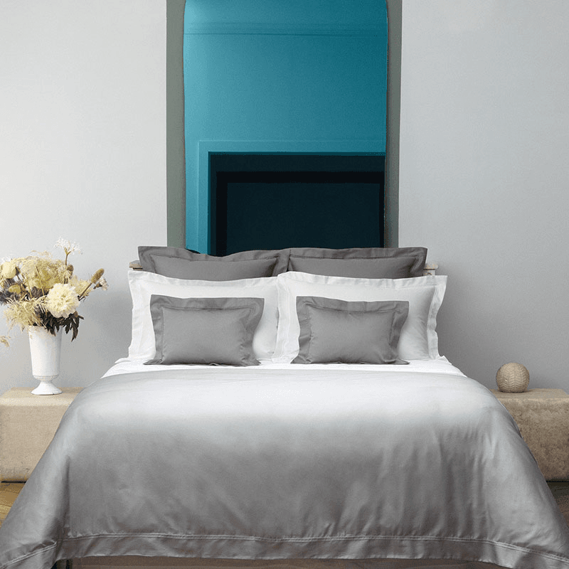 Triomphe - 300 Thread Count Cotton Sateen Standard Pillowcase, 50 x 75cm, Platine