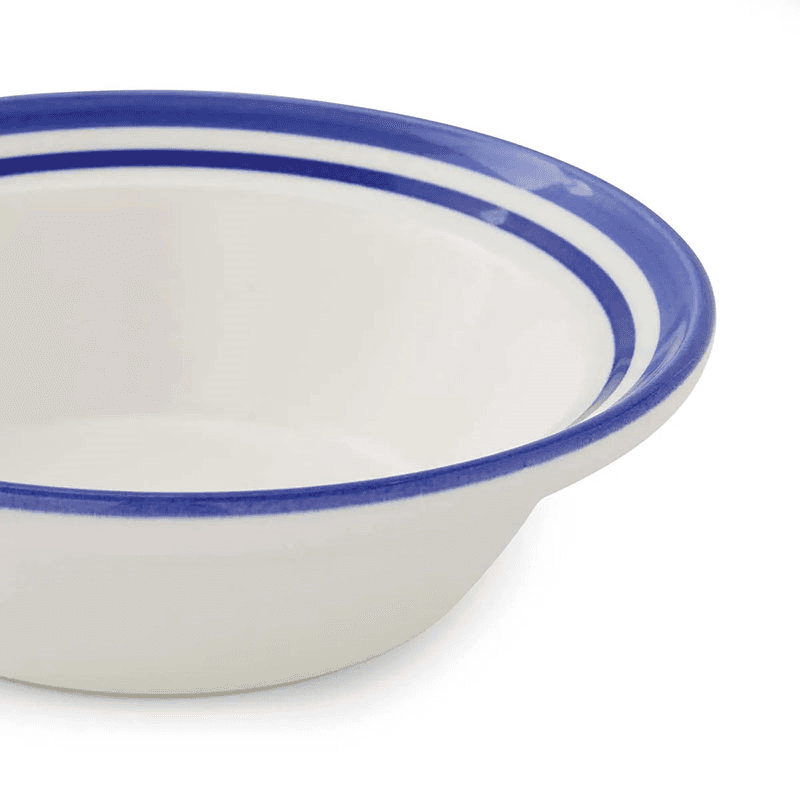 Potter's Stripe Set of 4 Oatmeal Bowls, D16.5cm, Blue
