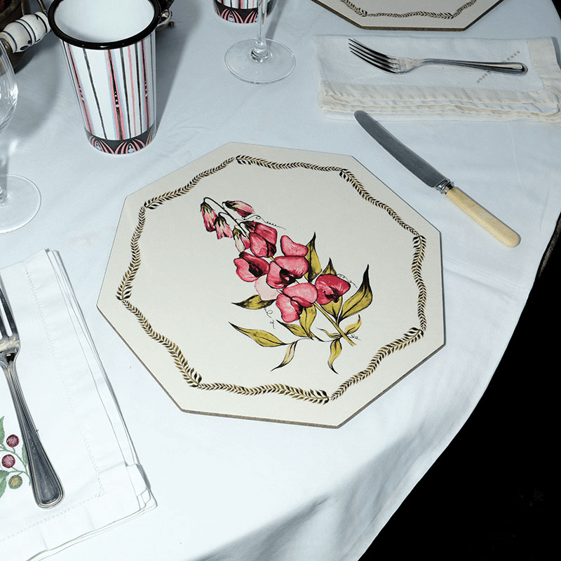 Bell Hutley Table Mat, 28 x 28cm, Foxglove