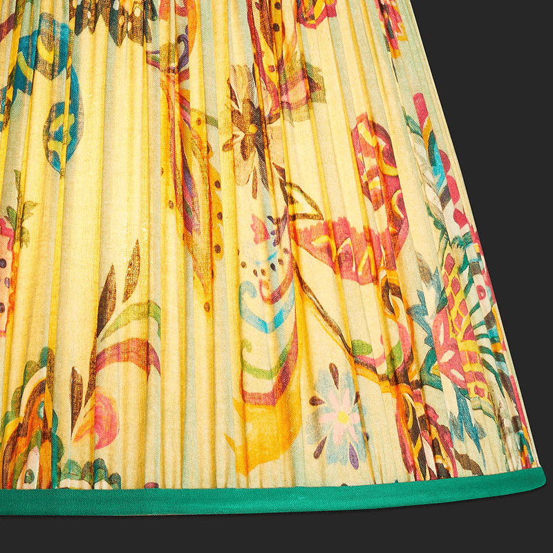 Straight empire Shade, 40cm, green Paisley by Matthew Williamson
