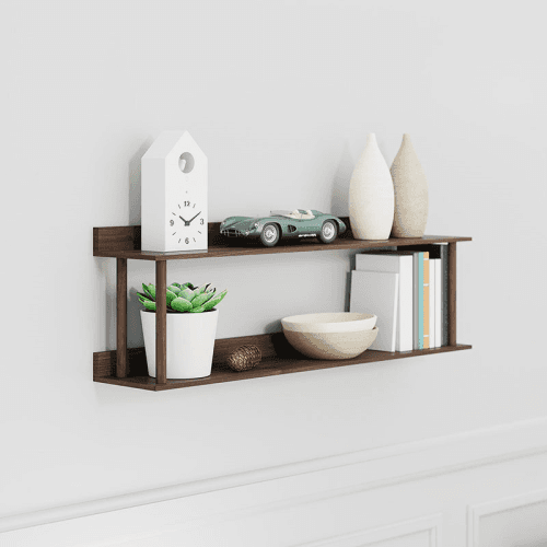 Image showing the Platform 2 Shelf, H38 x W100cm, Walnut product.