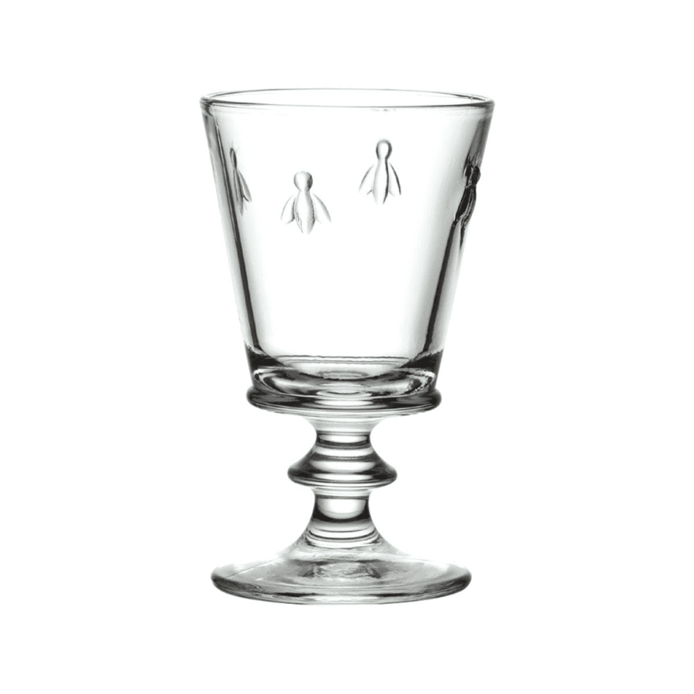 Bee Set of 6 stemmed glasses, 240ml, Clear