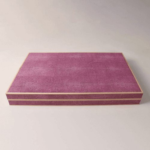 Image showing the Backgammon Board, 54 x 34cm, Pink Shagreen product.