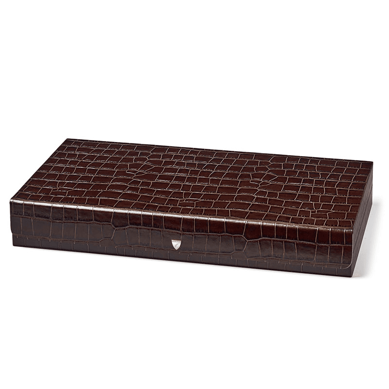 Backgammon Set, L45 x W30cm, Amazon Brown Croc