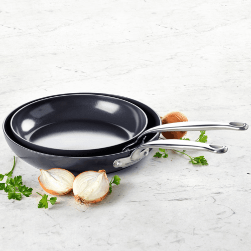 Image showing the Barcelona Pro Non-Stick  Frying Pan Set, 20, Black product.