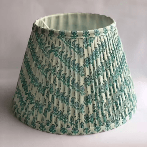 Image showing the Neem Empire Lampshade, 14", Green/Blue product.