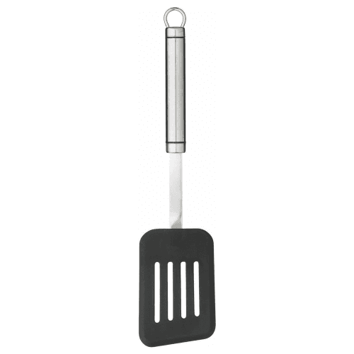 Image showing the Oval Handled Slotted turner, Stainless Steel With Nylon Head product.