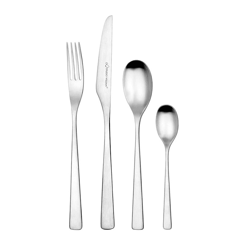 Tilia 16 Piece Cutlery Set, Satin Finish