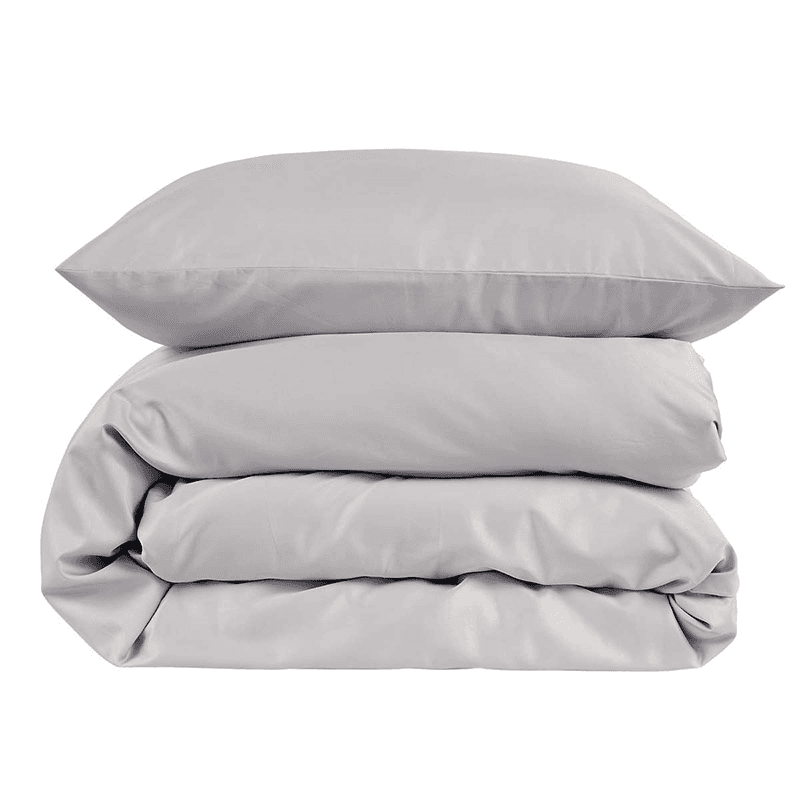 400 Thread Count Sateen Super King Duvet Set, Platinum