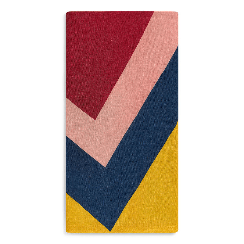 S&B Heart Linen Set of 6 Napkins, 50cm x 50cm, Multi