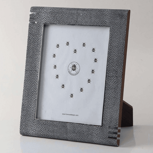 Image showing the Chandler Photo  Frame, 10 x 8", Charcoal Shagreen product.