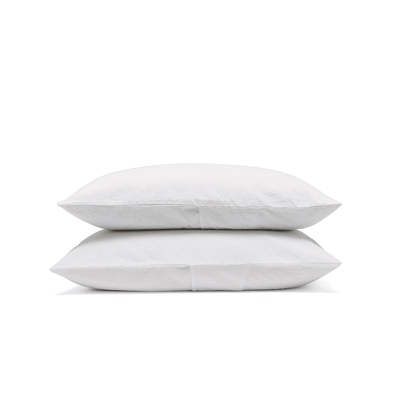 Relaxed Cotton Pair of Standard Pillowcases, Snow