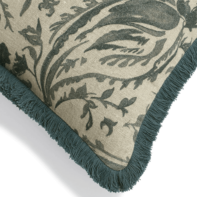 Wilde Cushion Cover, 51 x 51cm, Blue / Mustard