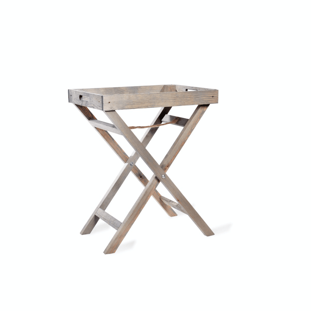Aldsworth Butlers tray and stand, H72 x W55 x D40cm, spruce wood
