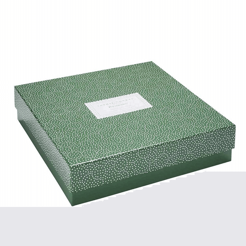 Mistletoe Cake stand, Dia32 x H6cm, white/ green