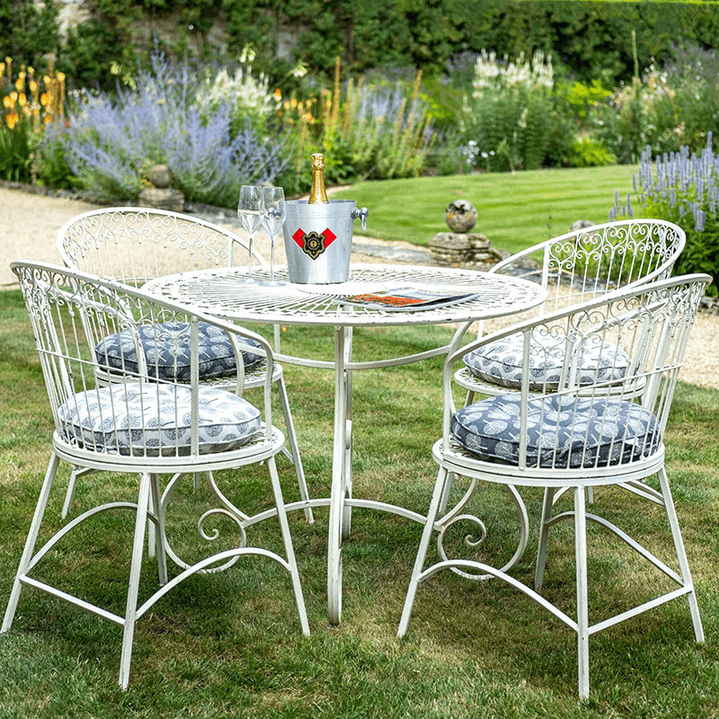 Basildon 5 Piece Bistro Set, Antique Cream