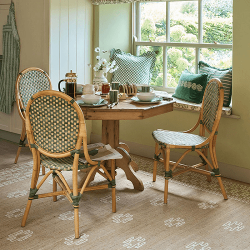 Image showing the Rattan Dining Chair, Green product.