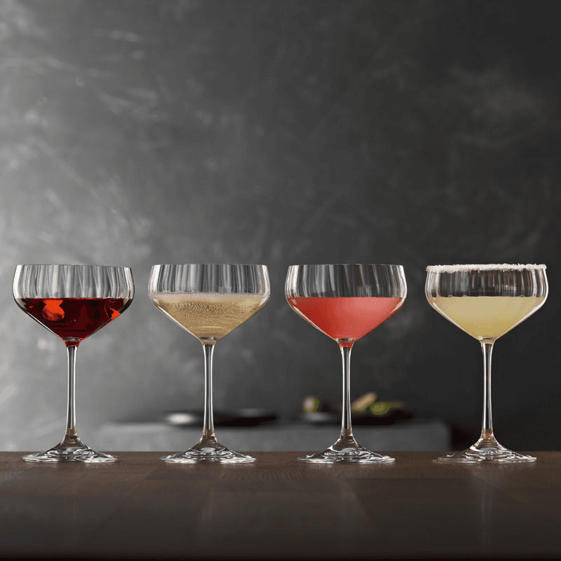 LifeStyle Set of 4 Champagne Coupes, 310ml, Clear