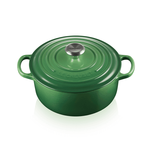 Image showing the Signature Cast Iron Round Casserole, 28cm, Bamboo product.