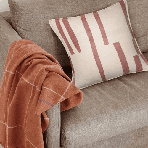 Image showing the Lyme Grass Cushion Cover, 50cm x 50cm, Rusty Red product.