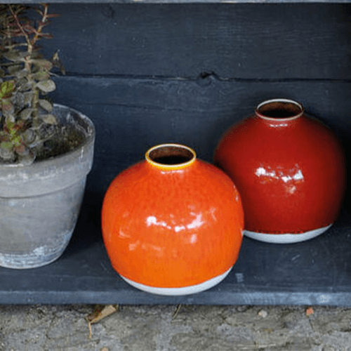 Image showing the Nefle Vase, H16cm, Orange product.
