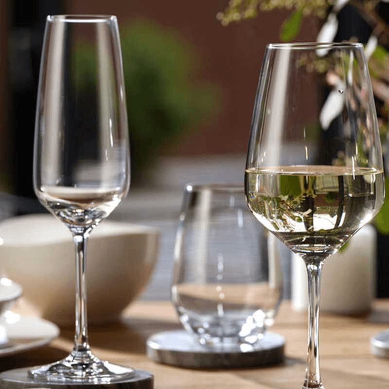 Vivo Voice Set of 4 Champagne Flutes, 360ml, Clear