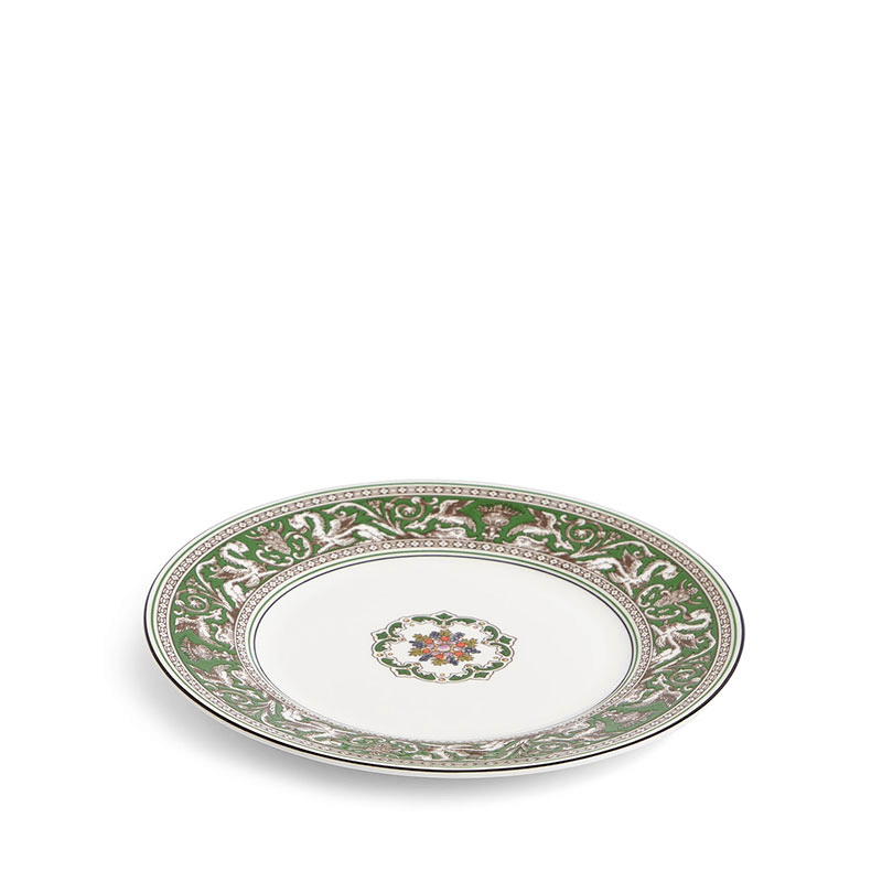 Florentine Plate, D20.6cm, Verde