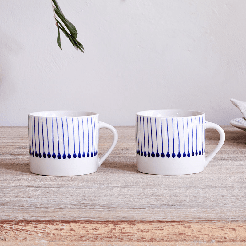 Iba Set of 2 Mugs, 200ml, Indigo