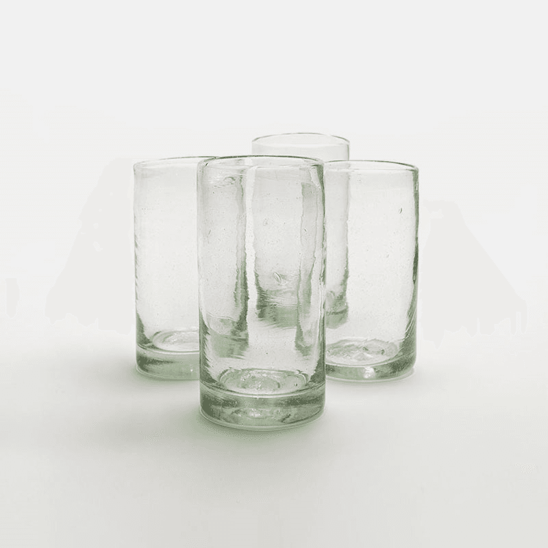 Zomi Set of 4 High Ball Glasses, H13.5cm, Clear