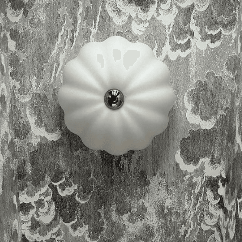 Flower Flush Ceiling Light, H22cm, Opal