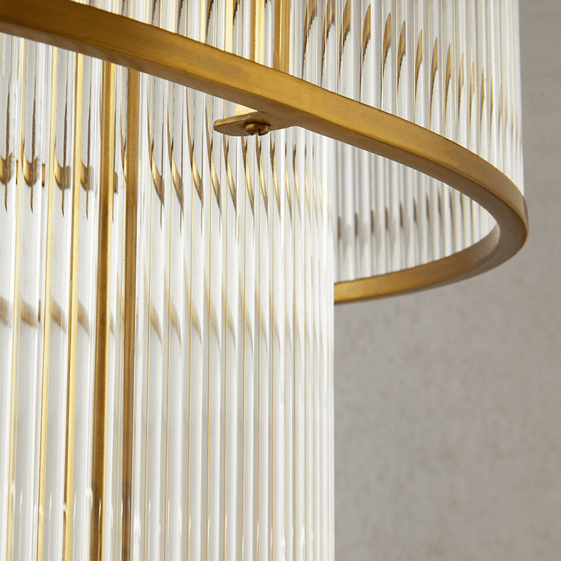 Ioki Oval Chandelier, H62cm x W55cm, Antique Brass