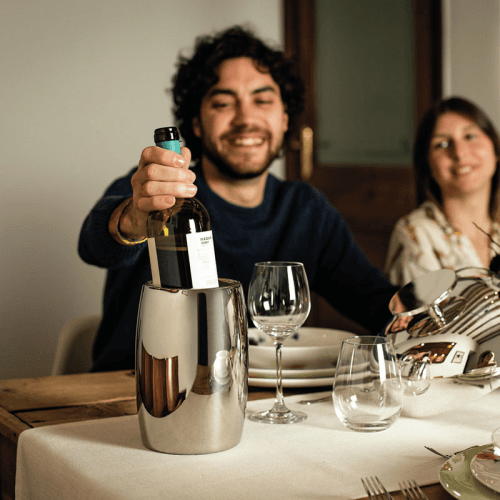 Image showing the Sphera Insulated Wine Cooler, 18 x 10cm, Silver Plated product.