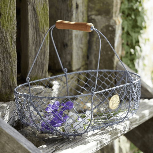 Image showing the Harvest Basket, H30 x W26cm, Cream/Brown product.