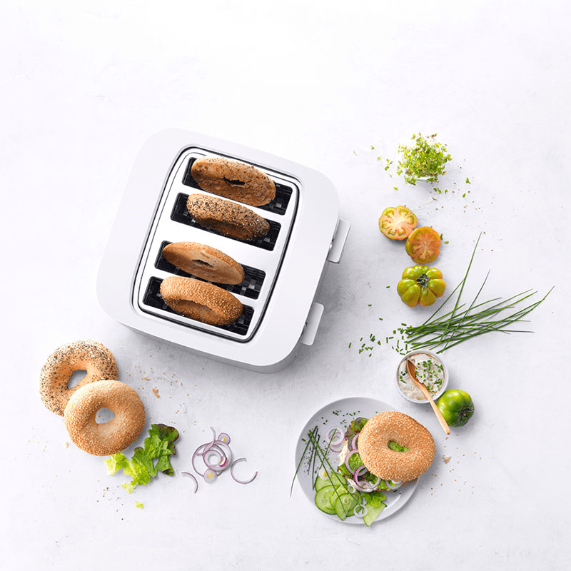 Enfinigy 4 Short Slot Toaster, Silver
