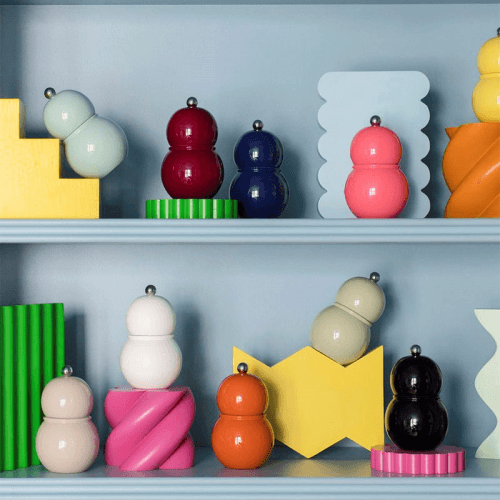 Image showing the Bobbin Chubbie Salt & Pepper Mill, 12cm, Cappuccino product.