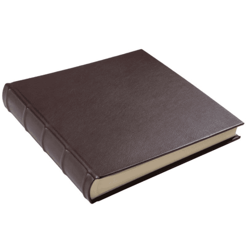 Image showing the Leather Square Photograph Album, L35.5 x W36cm, Coco Brown product.