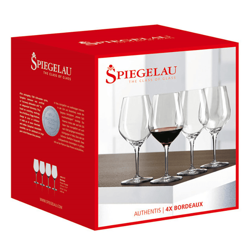 Authentis Set of 4 Red Wine/Water Glasses, 480ml, Clear