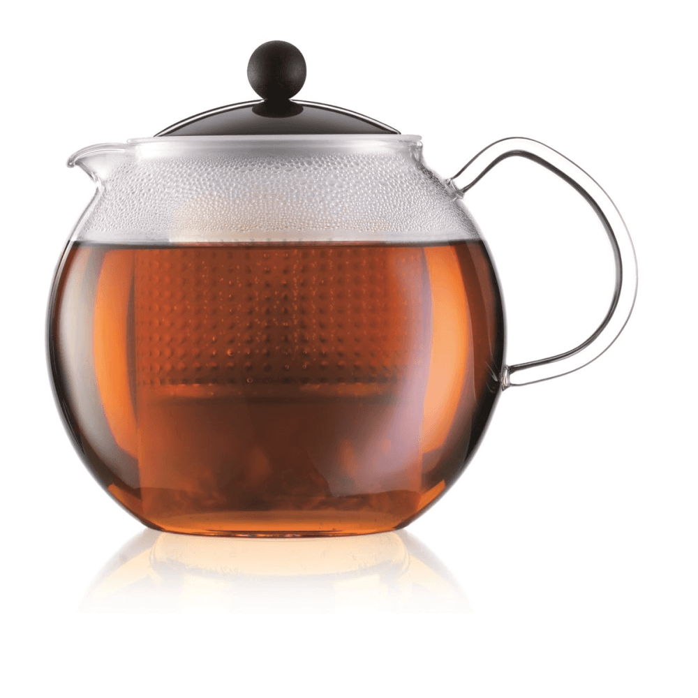 Assam Tea press, 1.5 litre, Black/Clear