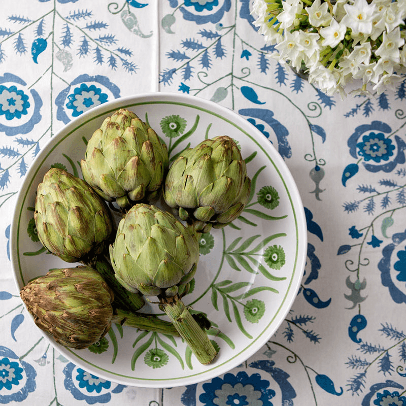 Simla Tablecloth, 170 x 250cm, Blue and Green