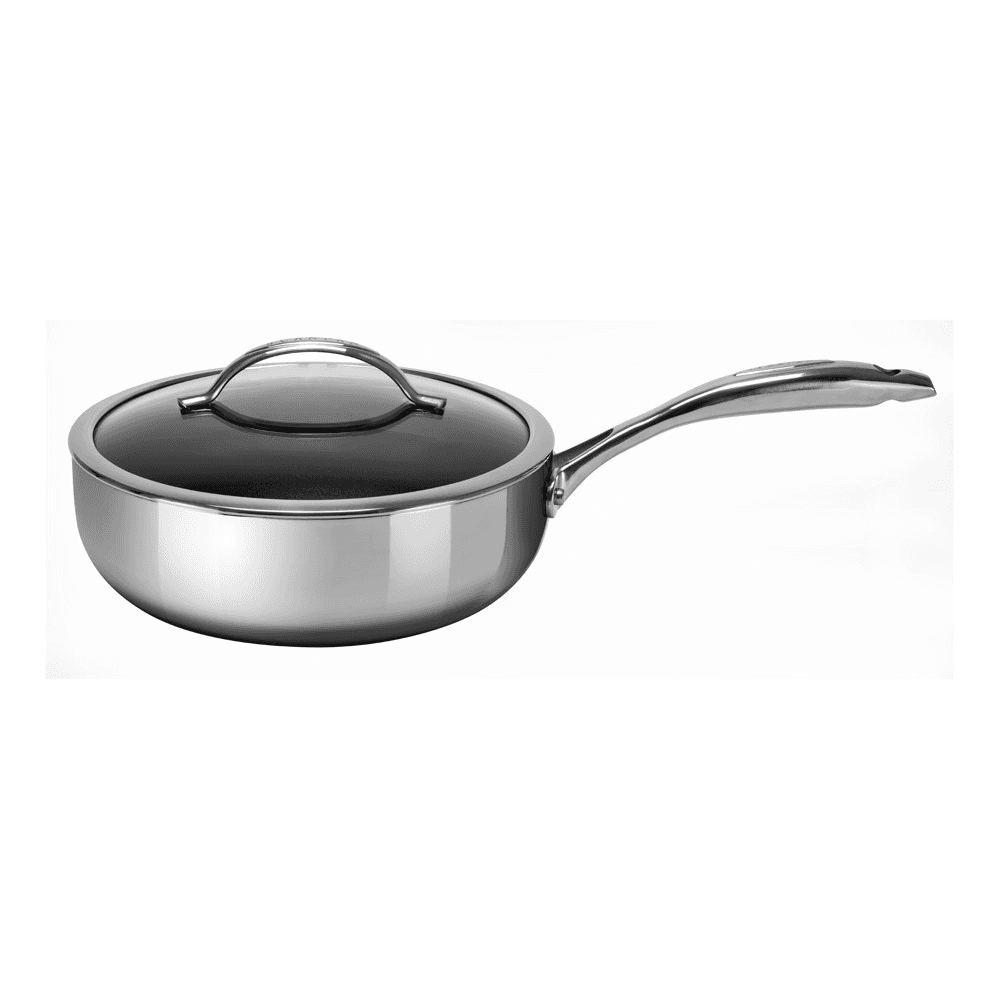 HaptIQ Deep saute pan with lid, Dia26cm, Metallic