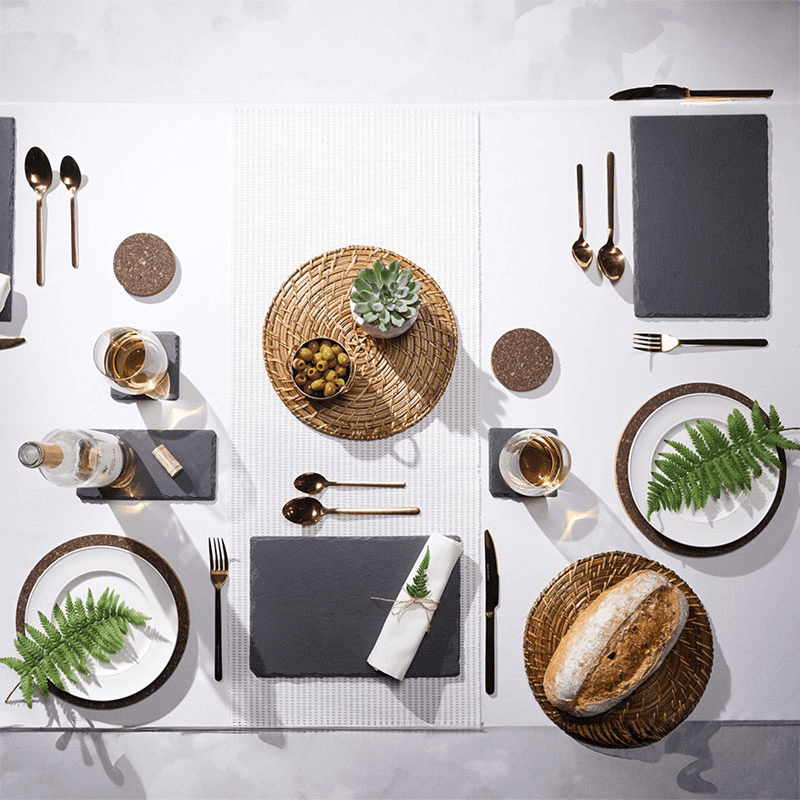Pair of placemats, 28cm, Bamboo