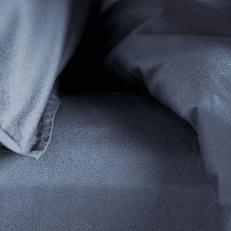 Super Soft Cotton Fitted Sheet, Double, French Blue
