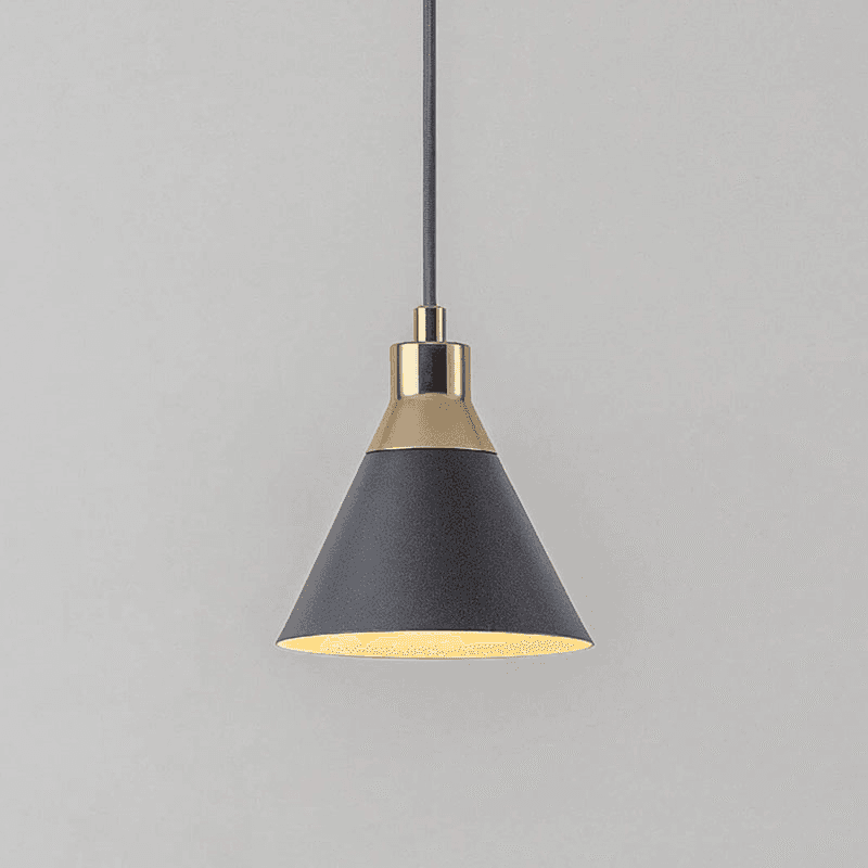 Cone Pendant Light, H189cm, Charcoal