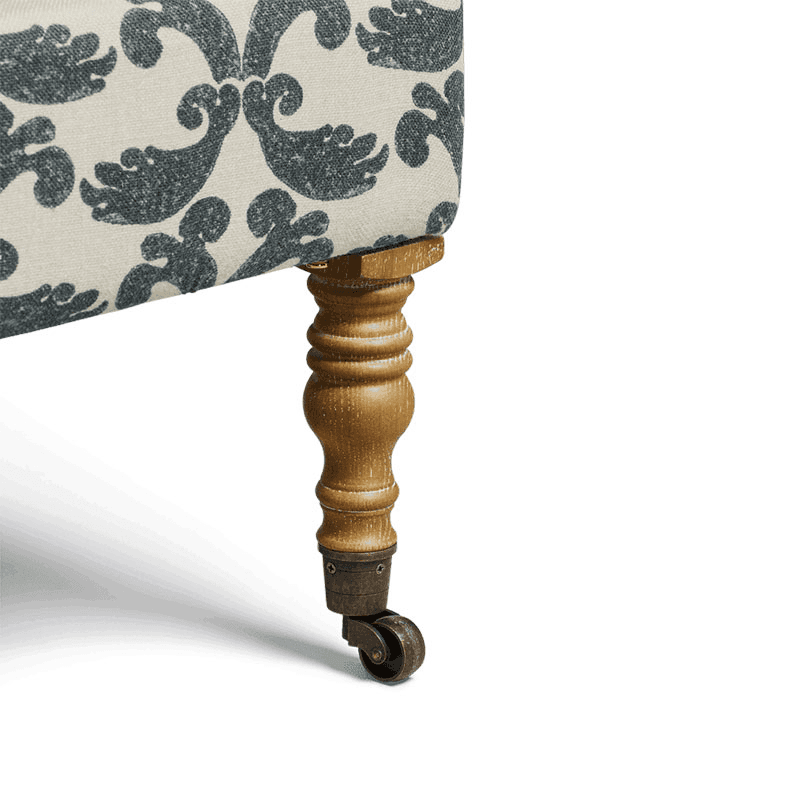 Apadana Armless Chair, H84 x W66cm, Tarisa Ink Blue