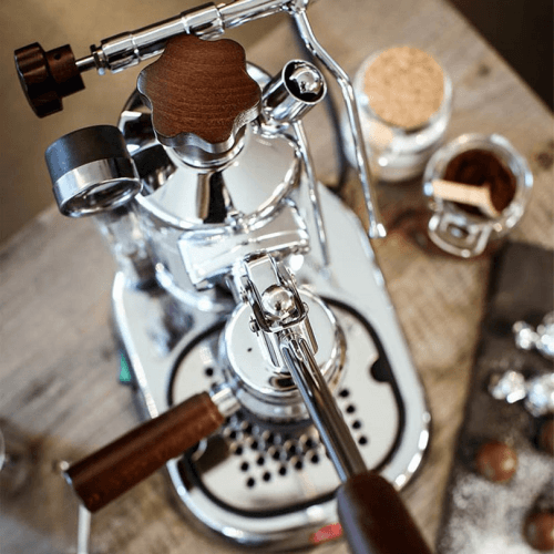 Image showing the Professional Lusso Coffee Machine, Wood/Stainless Steel product.