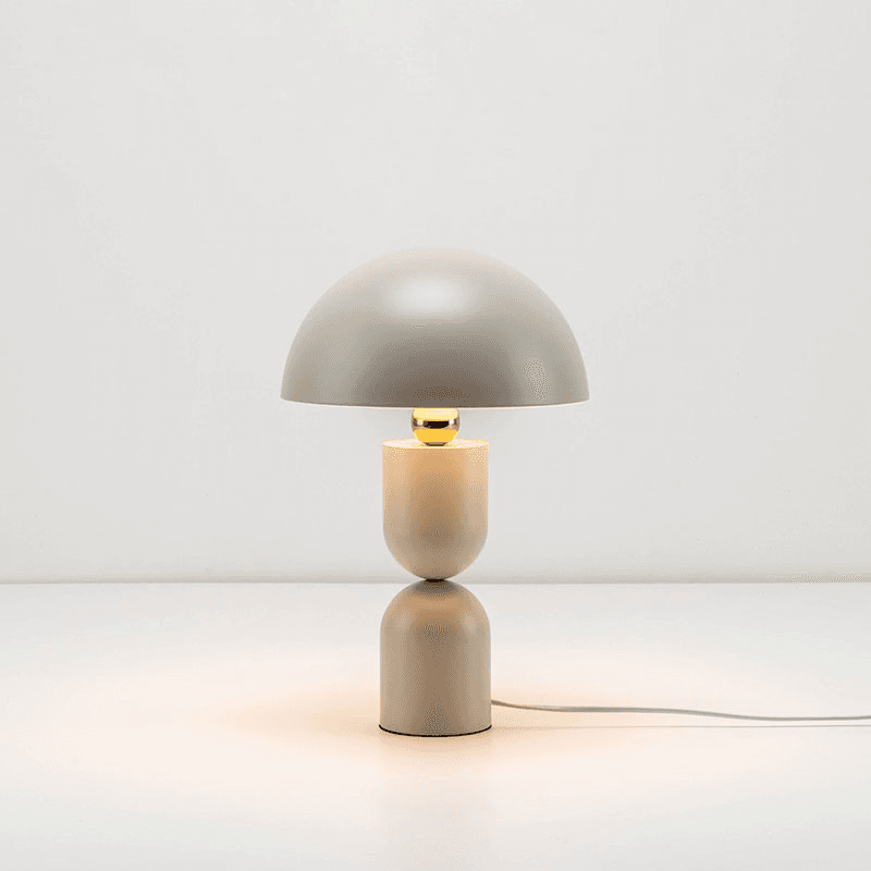 Dome Mushroom Table Lamp, H39cm, Sand