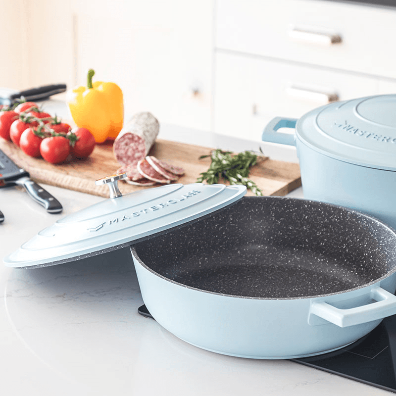 Shallow Casserole Dish, 4L, Pastel Blue